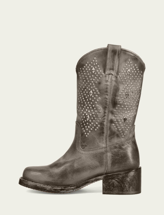 FRYE Women's Dusty Taupe Campus Deco Stud Boot