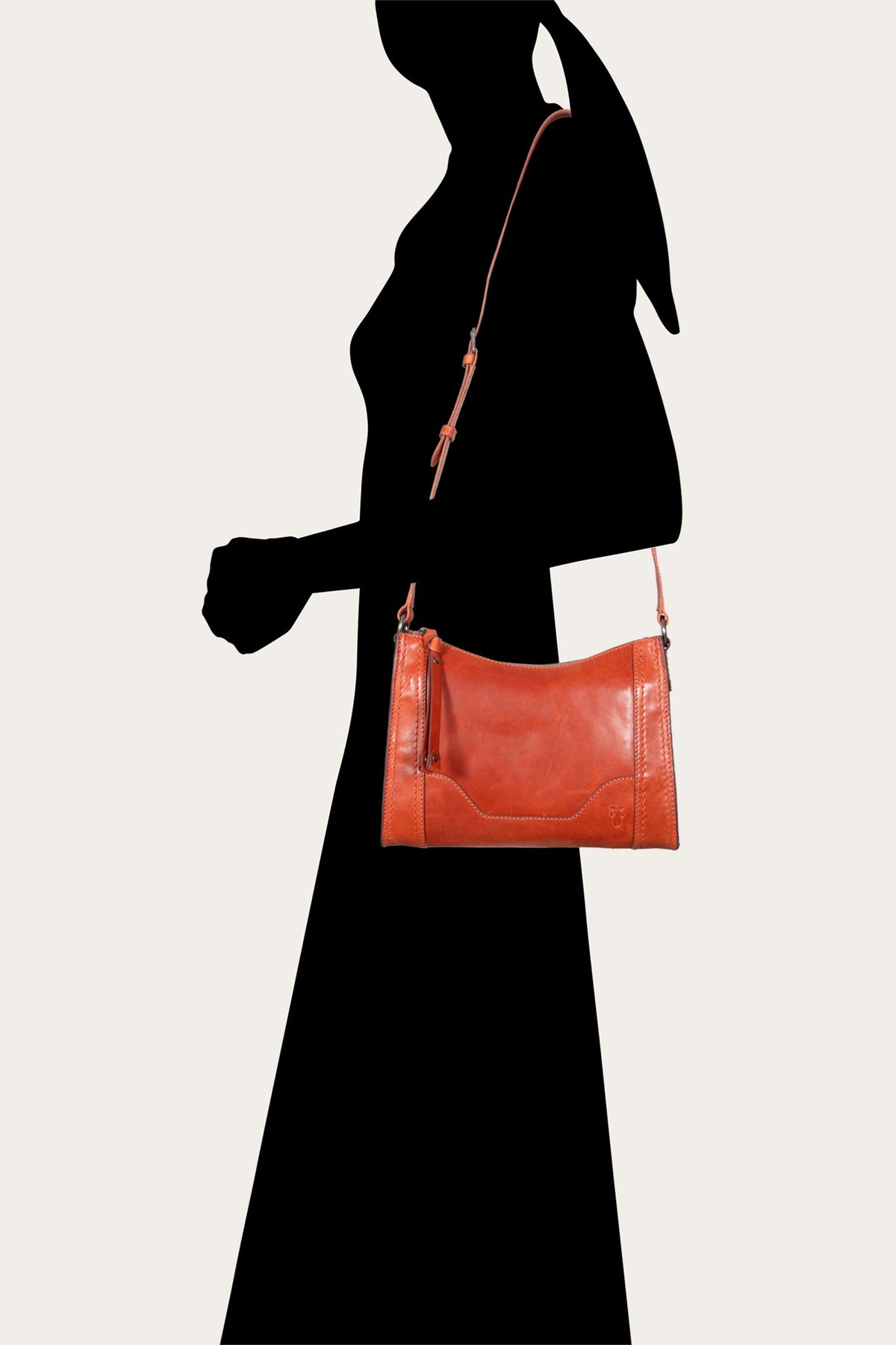 FRYE Women's Persimmon Melissa Zip Leather Crossbody