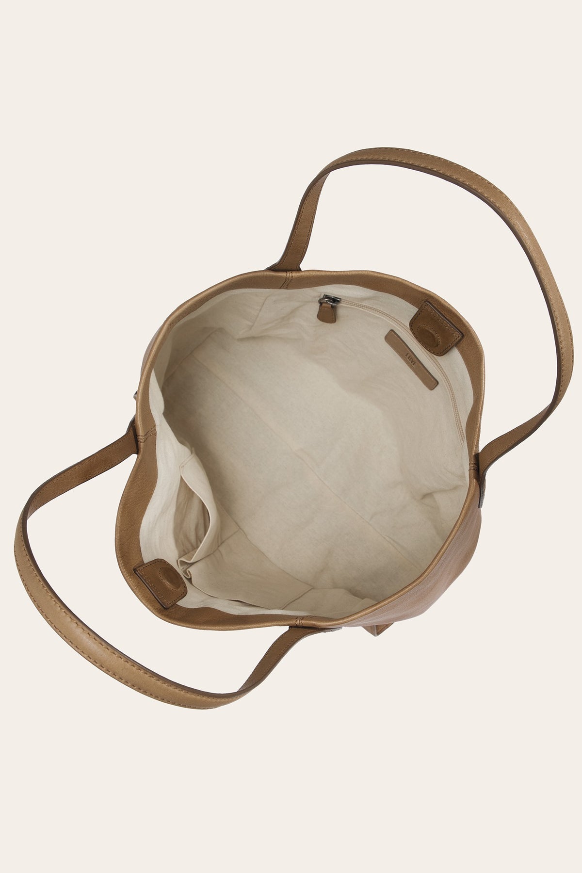 FRYE Women's Beige Campus Leather Tote