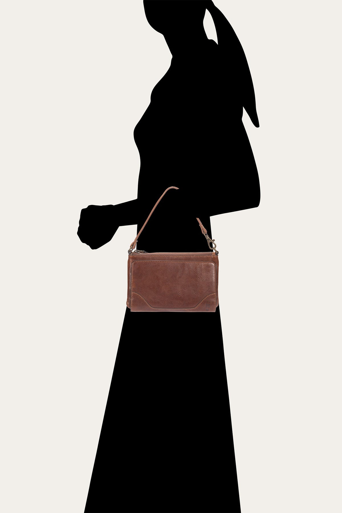 FRYE Melissa Convertible Wristlet Wallet in Cognac