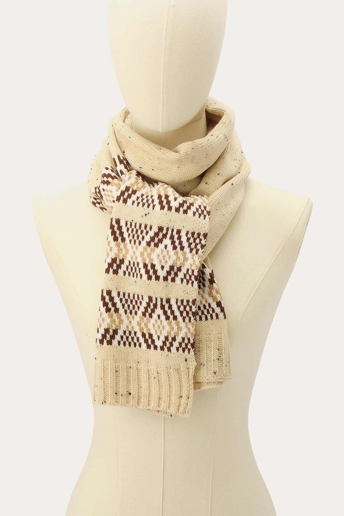 FRYE Birch Tweed Fair Isle Scarf