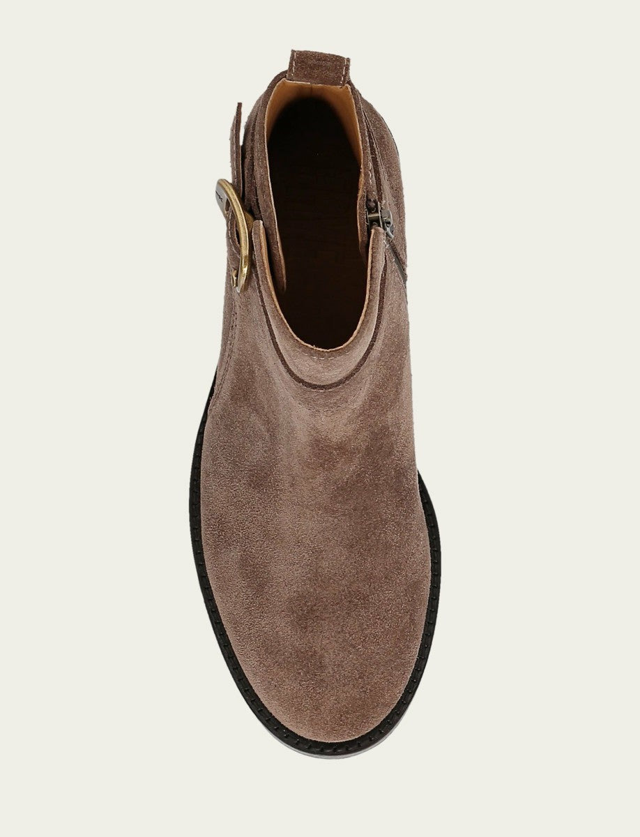 FRYE Women's Taupe Piper Booties