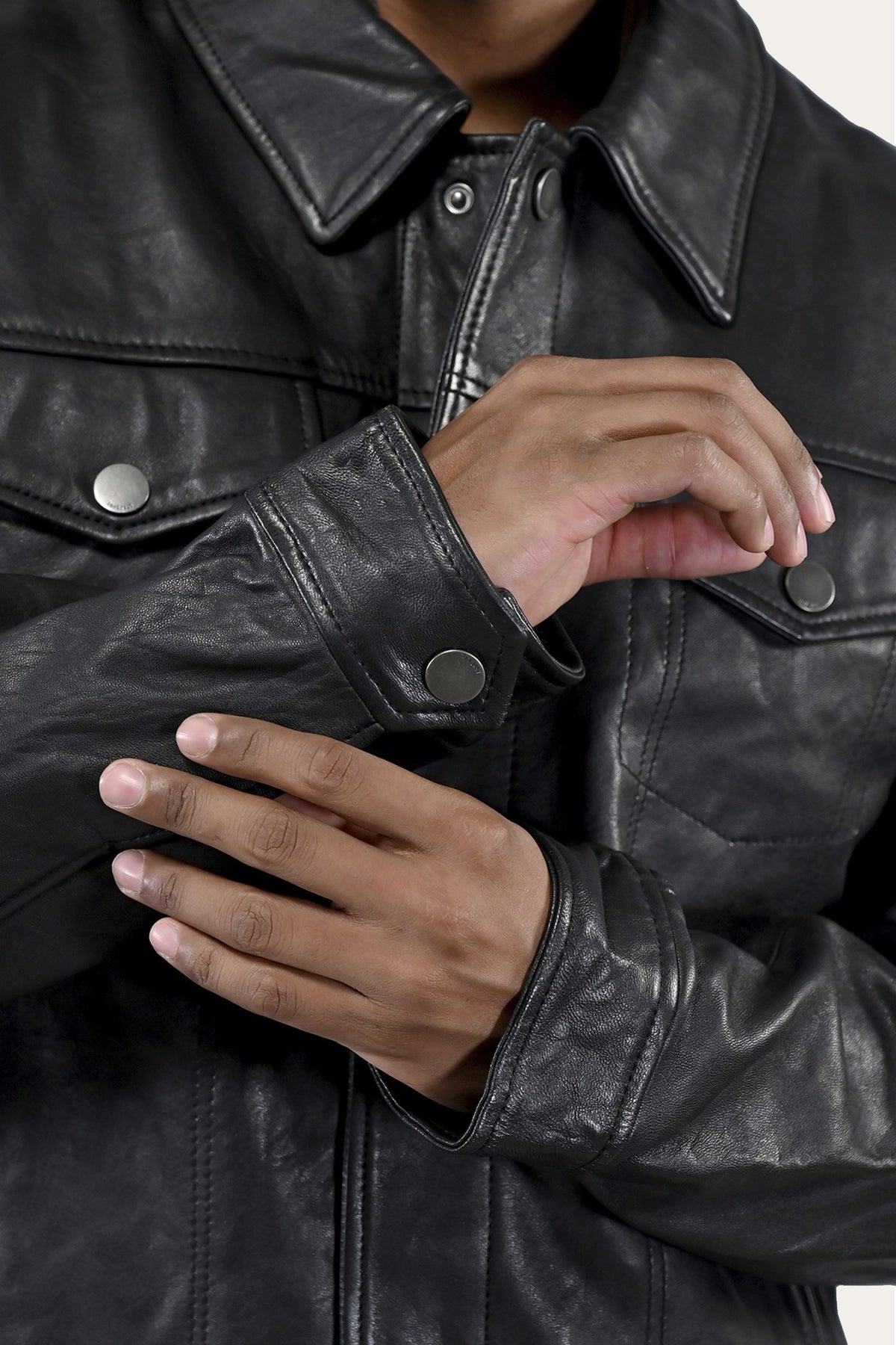 FRYE Men's Black Ruffian Trucker Jacket