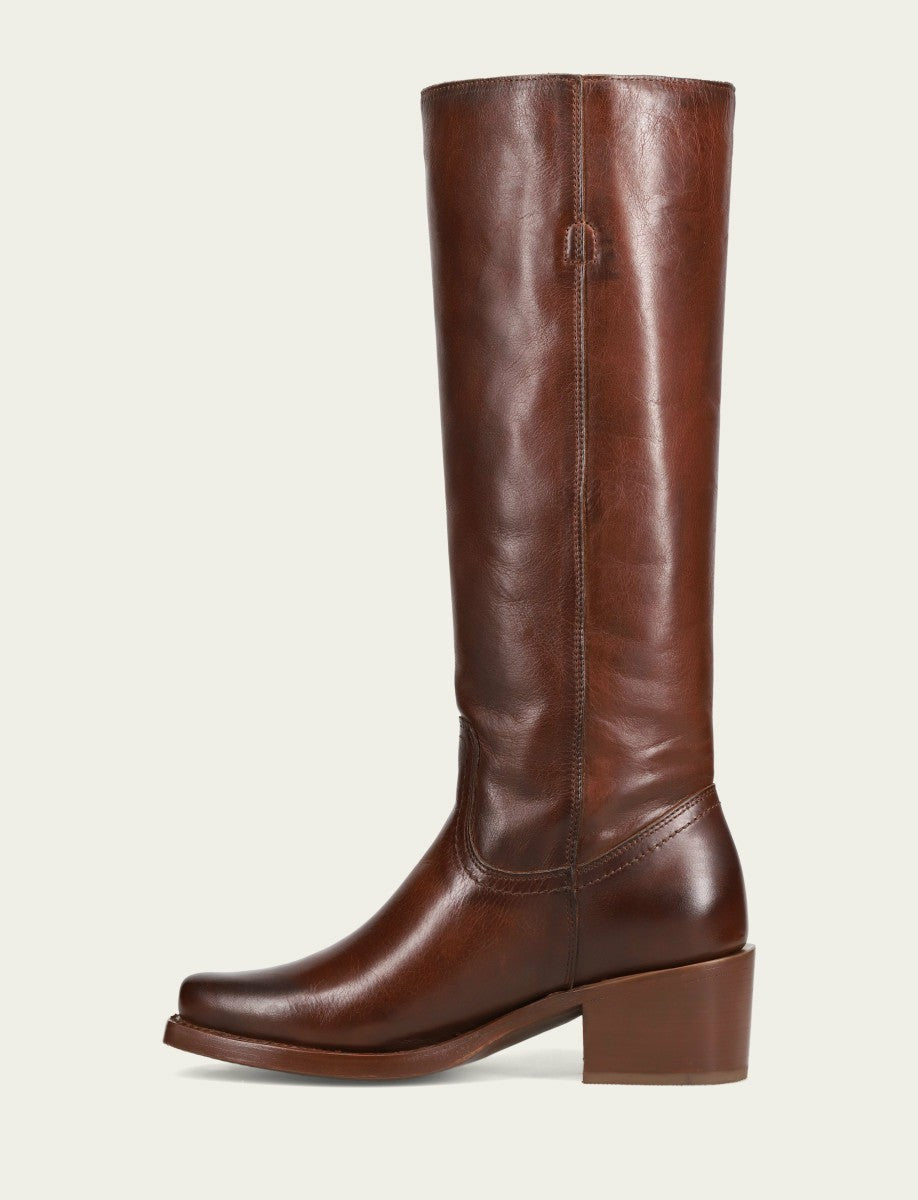 FRYE Women's Brown Mustang 15L Tall Boot