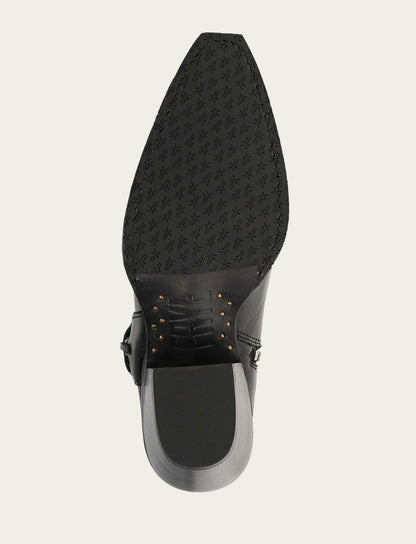 FRYE Women's Black Suede Laila Tall Chain Boot
