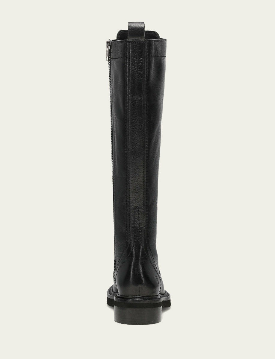 FRYE Women's Black Phoebe Lace Up Tall Boot