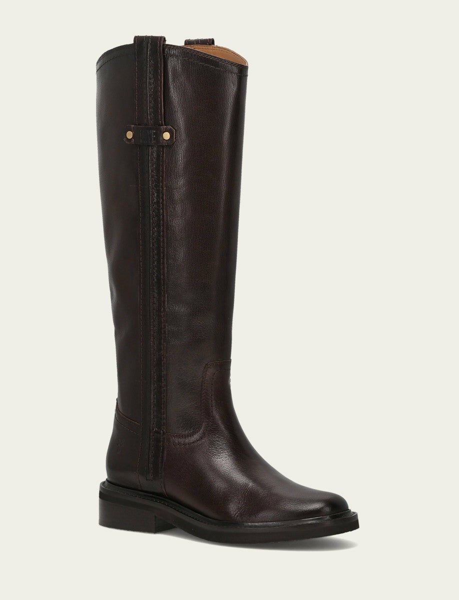 FRYE Women's Chocolate Phoebe Pull On Knee-High Boot