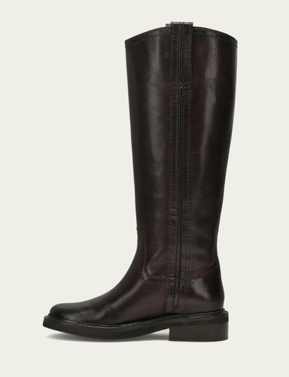 FRYE Women's Chocolate Phoebe Pull On Knee-High Boot