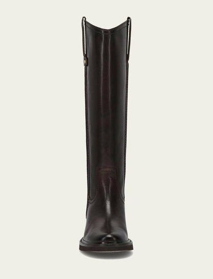 FRYE Women's Chocolate Phoebe Pull On Knee-High Boot