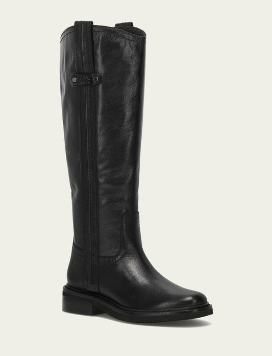 FRYE Women's Black Phoebe Pull On Knee-High Boot