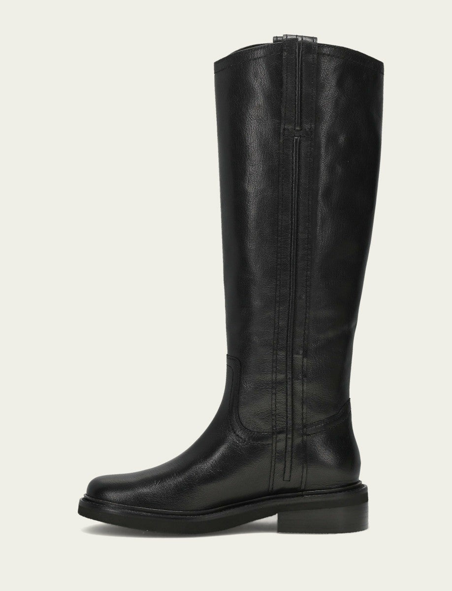 FRYE Women's Black Phoebe Pull On Knee-High Boot
