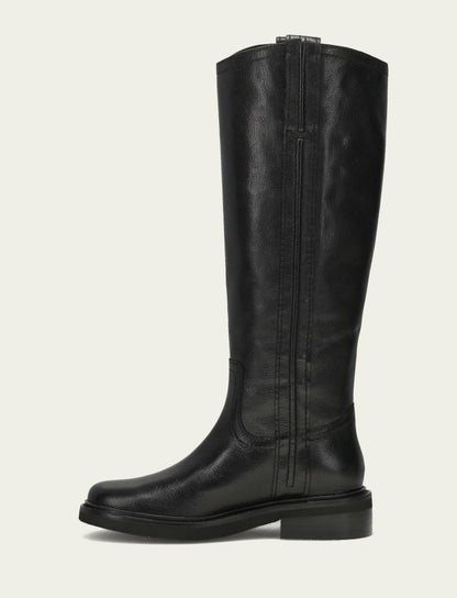FRYE Women's Black Phoebe Pull On Knee-High Boot