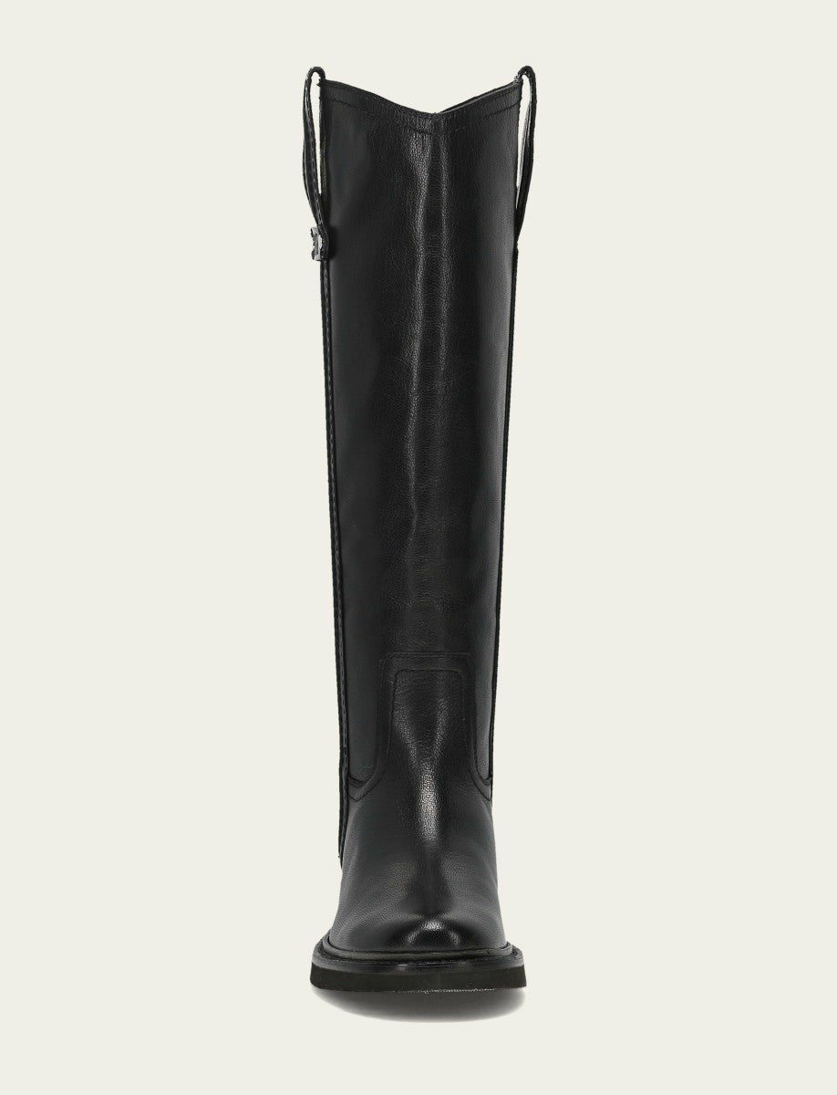 FRYE Women's Black Phoebe Pull On Knee-High Boot