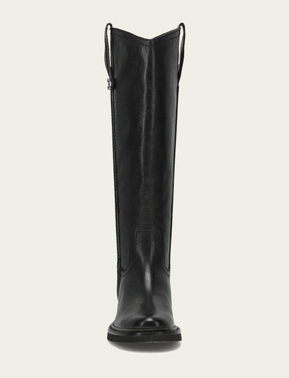 FRYE Women's Black Phoebe Pull On Knee-High Boot