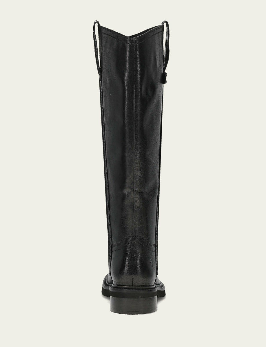 FRYE Women's Black Phoebe Pull On Knee-High Boot