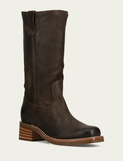 FRYE Women's Chocolate Campus 12R Mid-Calf Boot