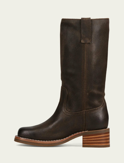 FRYE Women's Chocolate Campus 12R Mid-Calf Boot