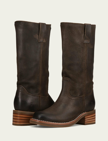 FRYE Women's Chocolate Campus 12R Mid-Calf Boot