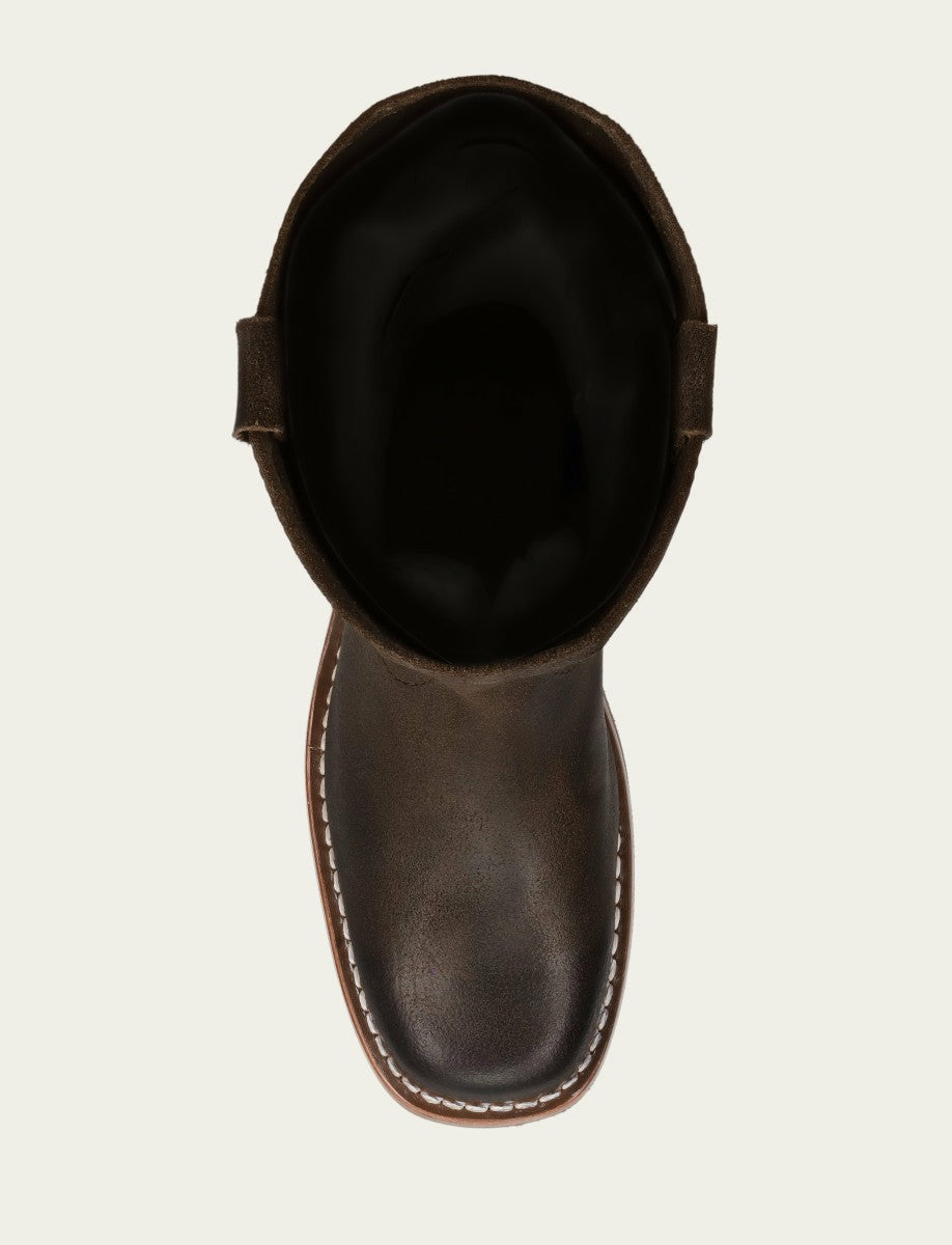 FRYE Women's Chocolate Campus 12R Mid-Calf Boot