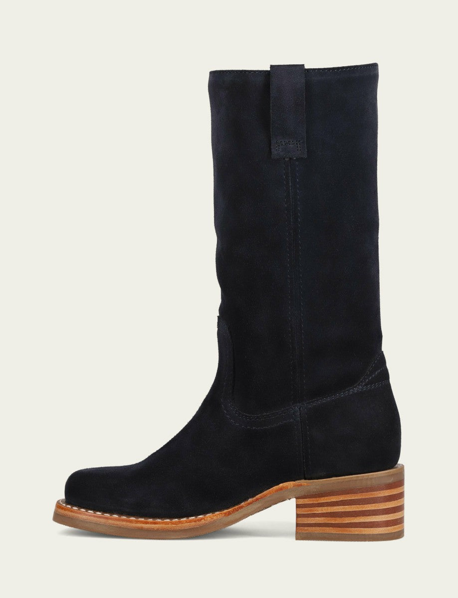 FRYE Women's Navy Campus 12R Mid-Calf Boot