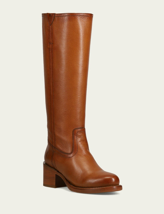 FRYE Women's Tan Andy Pull On Tall Riding Boot