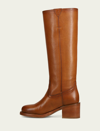 FRYE Women's Tan Andy Pull On Tall Riding Boot