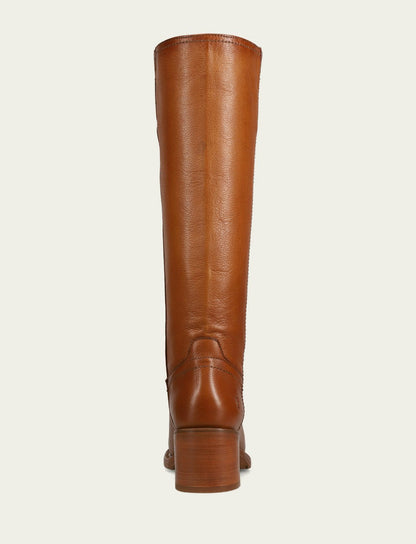 FRYE Women's Tan Andy Pull On Tall Riding Boot