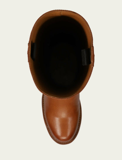 FRYE Women's Tan Andy Pull On Tall Riding Boot