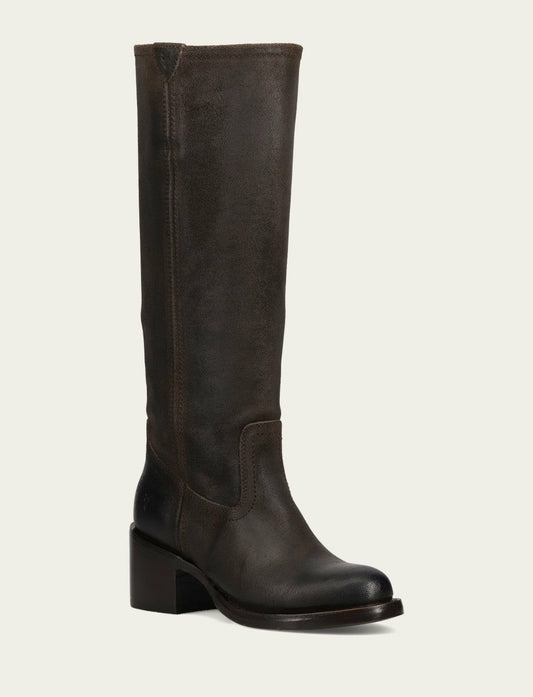FRYE Women's Chocolate Andy Pull On Tall Riding Boot