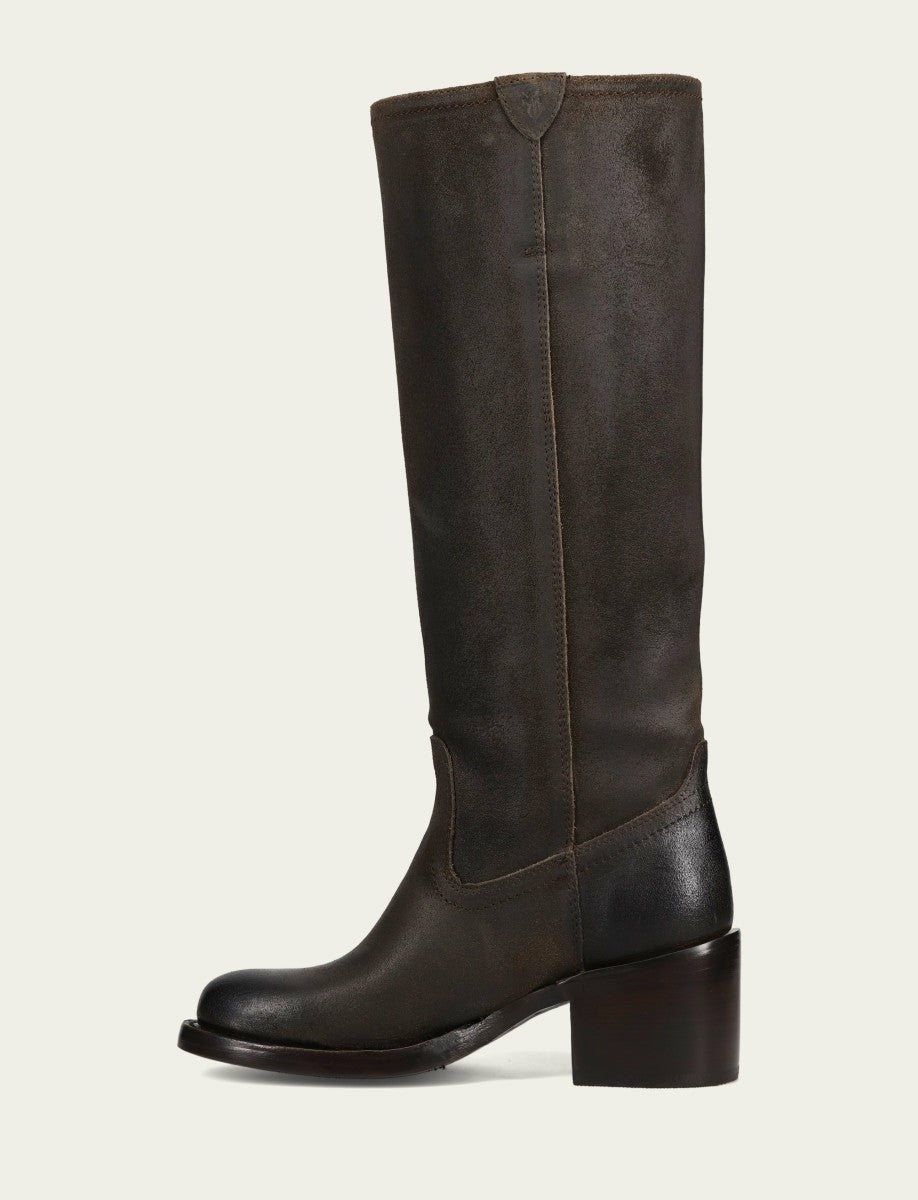 FRYE Women's Chocolate Andy Pull On Tall Riding Boot