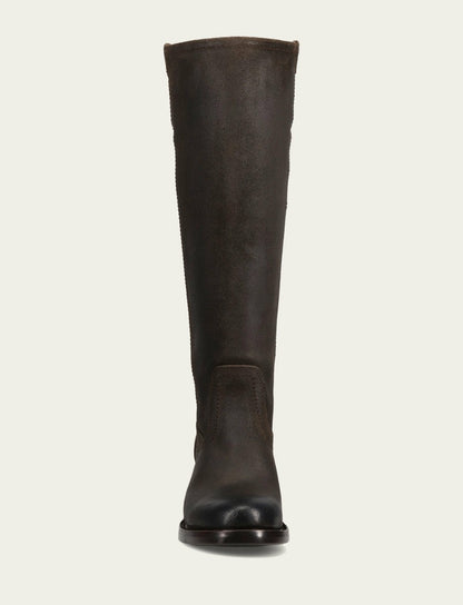 FRYE Women's Chocolate Andy Pull On Tall Riding Boot