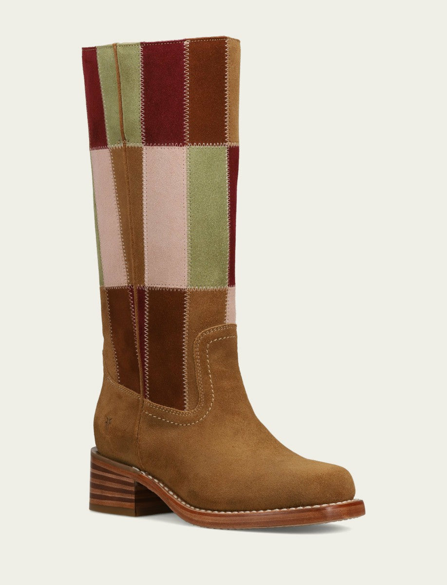 FRYE Women's Rose Multi Campus 14L Patchwork Tall Boot