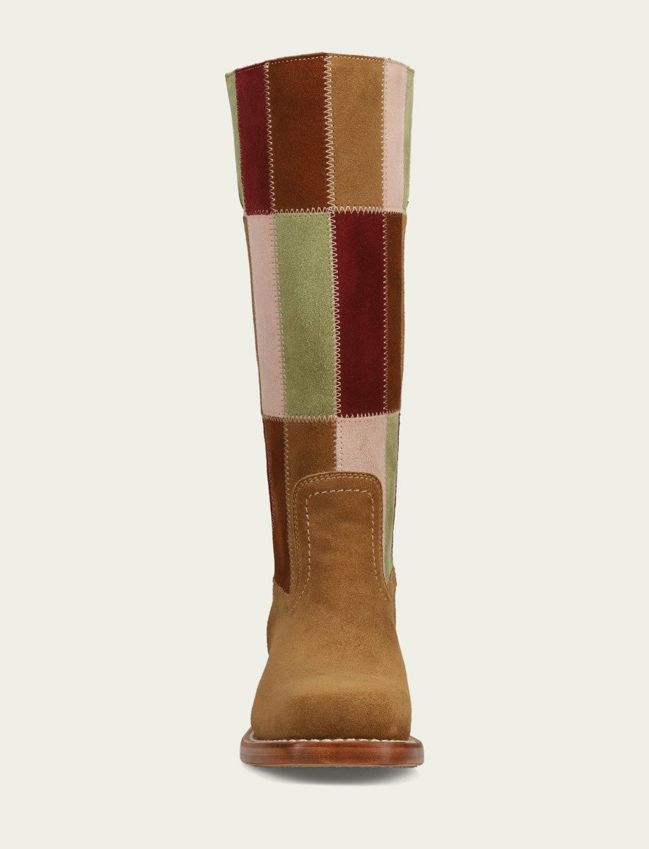 FRYE Women's Rose Multi Campus 14L Patchwork Tall Boot