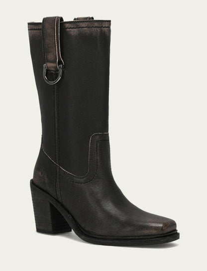 FRYE Women's Antique Black Sedona Mid D-Ring Boot