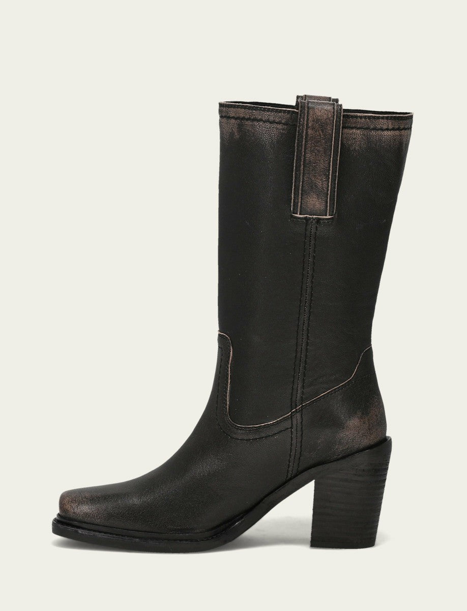 FRYE Women's Antique Black Sedona Mid D-Ring Boot