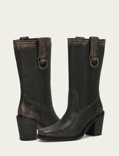 FRYE Women's Antique Black Sedona Mid D-Ring Boot