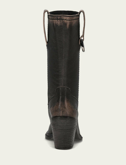 FRYE Women's Antique Black Sedona Mid D-Ring Boot