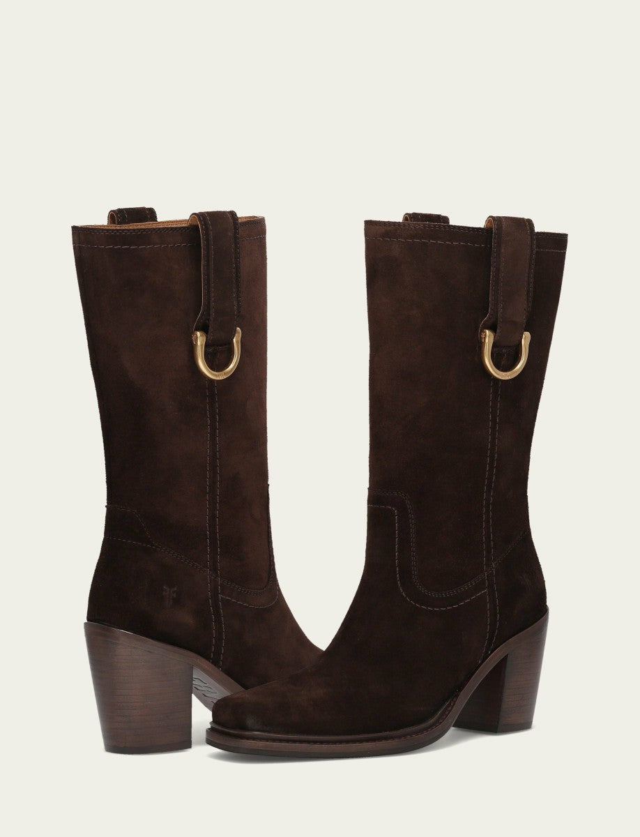 FRYE Women's Chocolate Sedona Mid D-Ring Boot