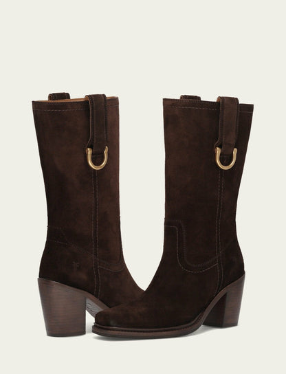 FRYE Women's Chocolate Sedona Mid D-Ring Boot