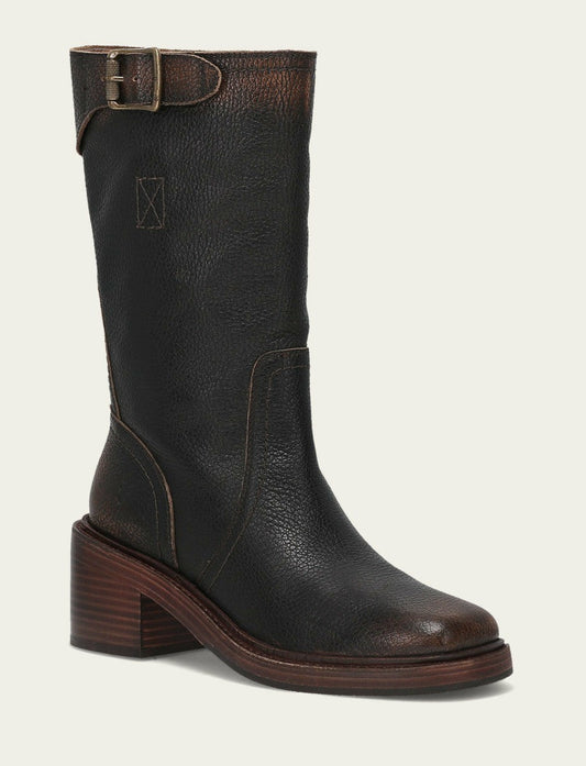 FRYE Women's Brown Kate Moto Mid Boot