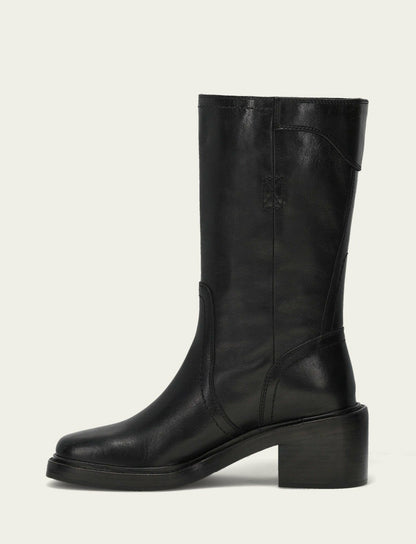FRYE Women's Black Kate Moto Mid Boot