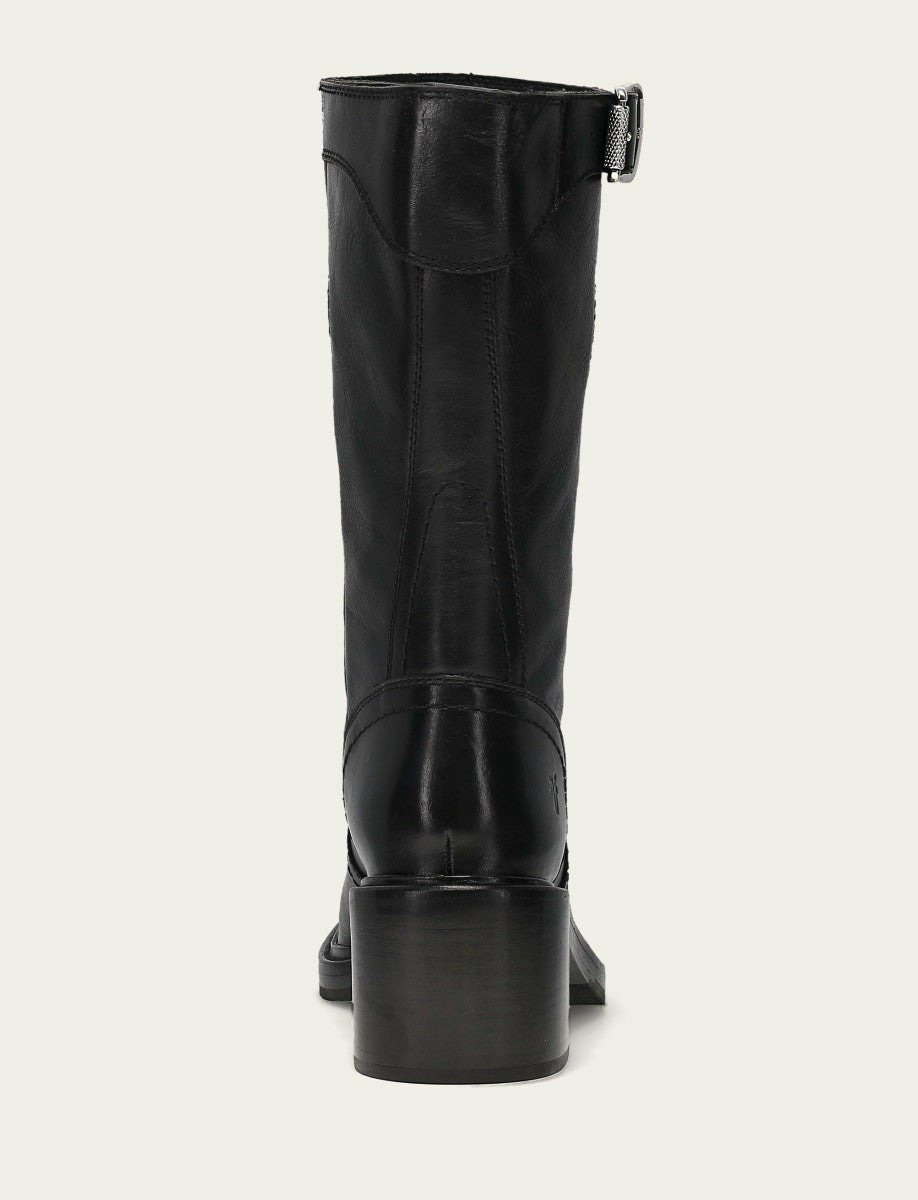 FRYE Women's Black Kate Moto Mid Boot