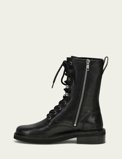 FRYE Women's Black Phoebe Combat Boot
