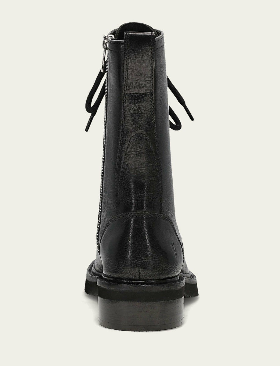 FRYE Women's Black Phoebe Combat Boot