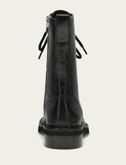 FRYE Women's Black Phoebe Combat Boot
