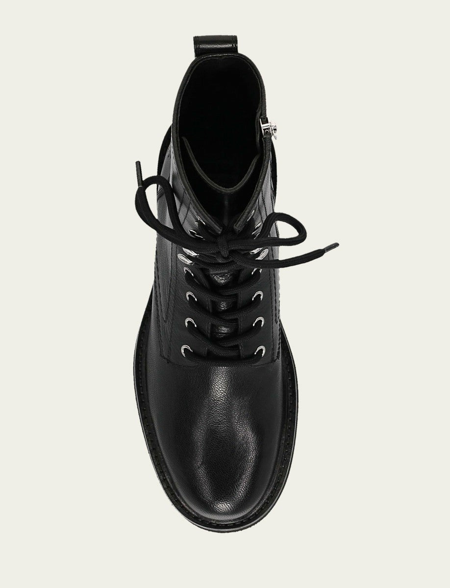 FRYE Women's Black Phoebe Combat Boot