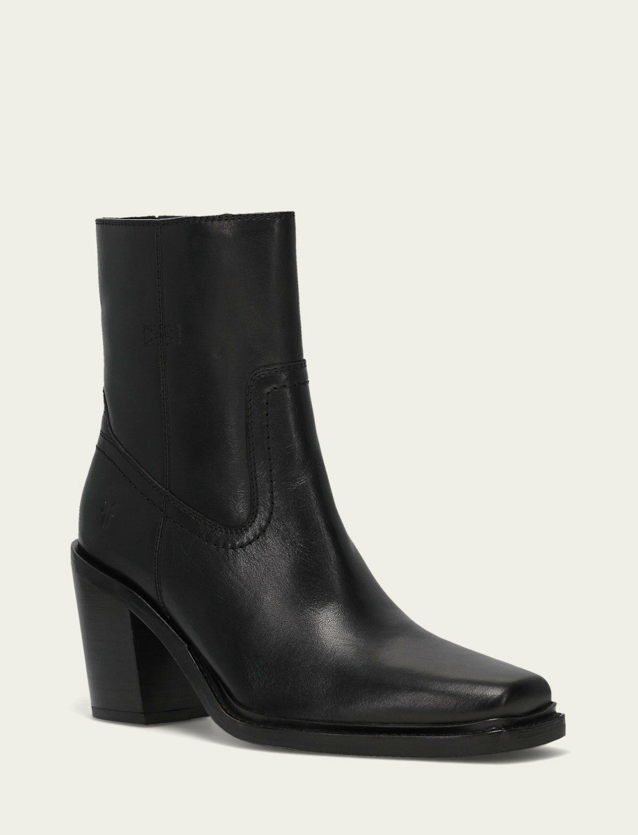FRYE Women's Black Sedona Short Inside Zip Bootie