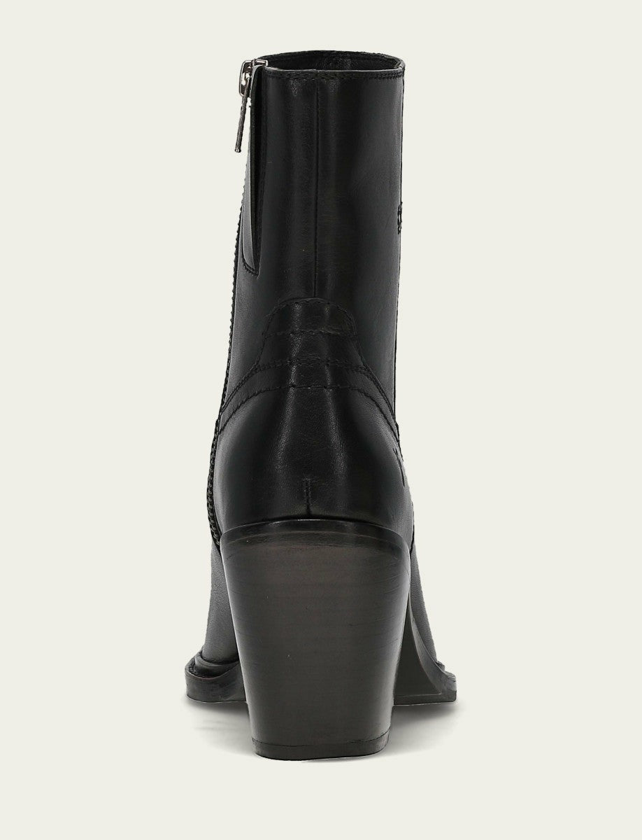 FRYE Women's Black Sedona Short Inside Zip Bootie