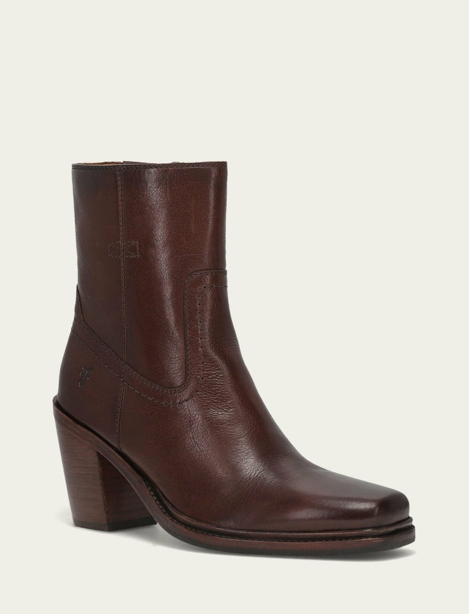FRYE Women's Espresso Sedona Short Inside Zip Bootie