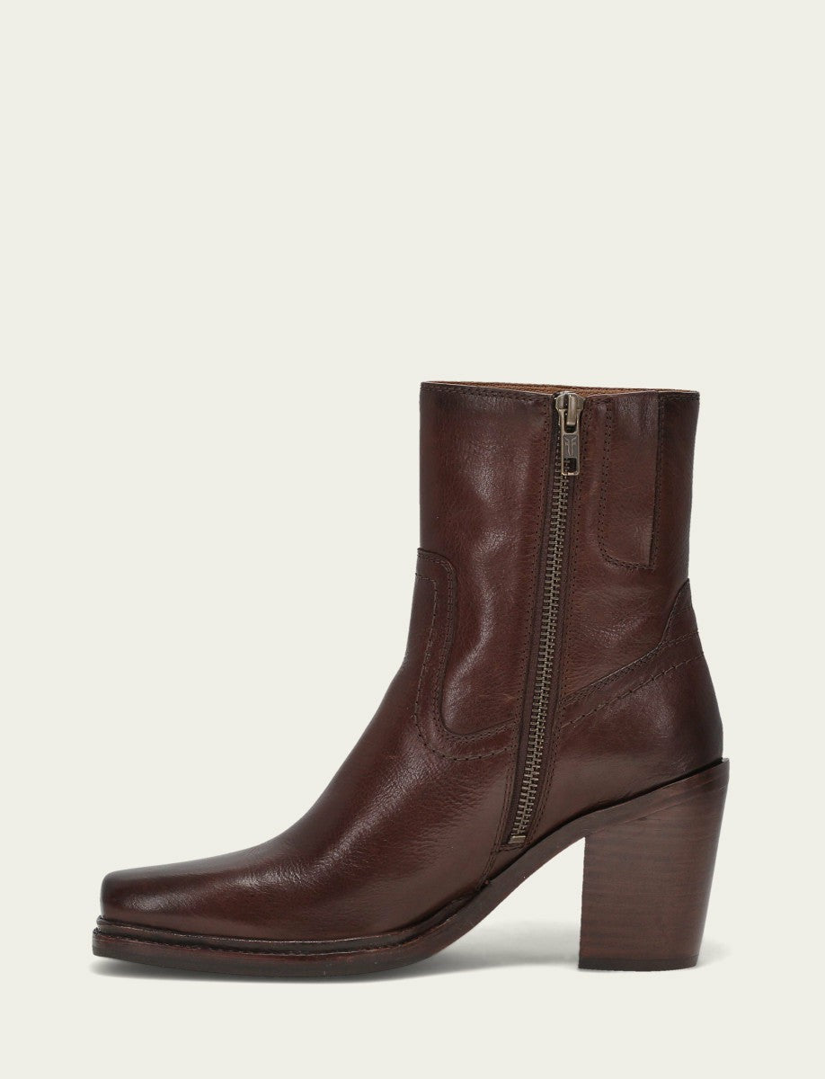 FRYE Women's Espresso Sedona Short Inside Zip Bootie